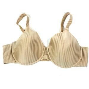 Playtex | Tan Nude Stripe Lightly Lined Underwire Bra 42C
